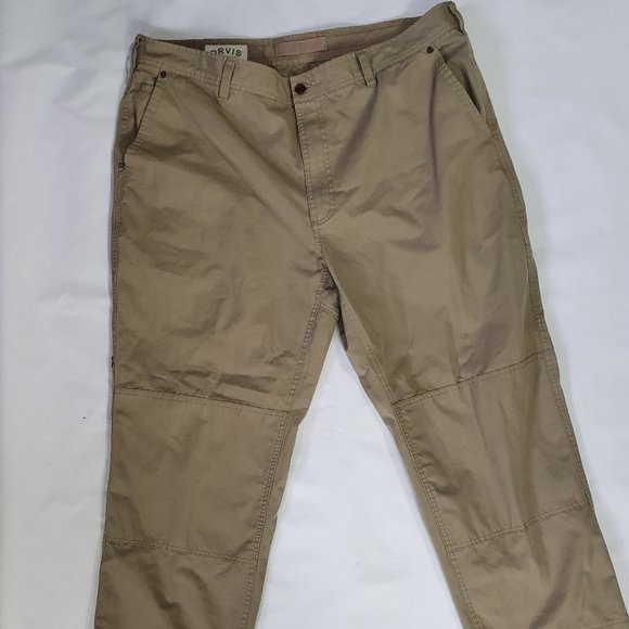 ORVIS Khaki Pants Rugged Hunting Fishing Cotton - Picture 1 of 7